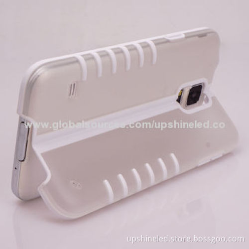Drop-resistant PC Cases for Samsung Galaxy S5, Decorated by TPU with Standing Function